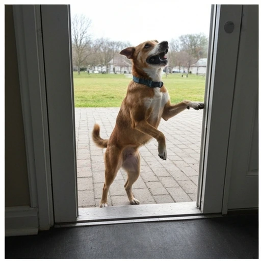 Irish Wolfhound in a family setting