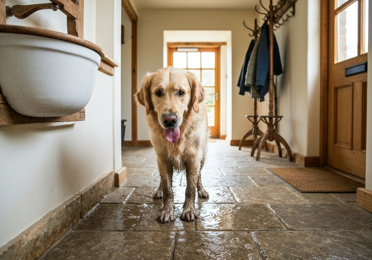 Irish Wolfhound in daily life