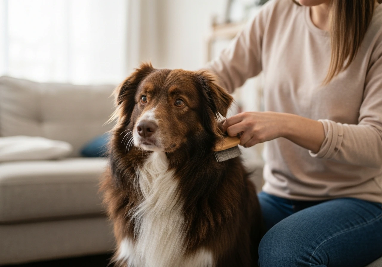 Bernese Mountain Dog in a family setting